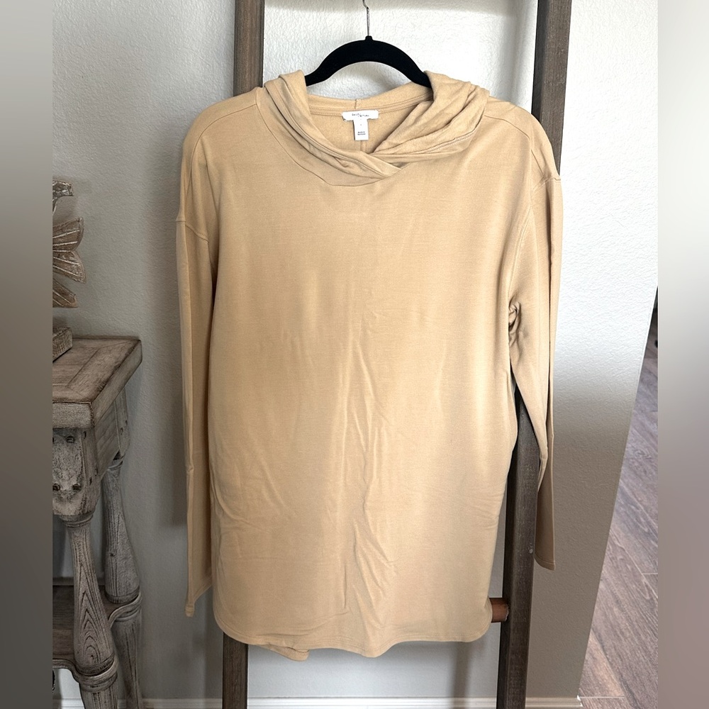 Daily Ritual Super Soft Long Sleeve Hooded Pullover Mustard Size Large